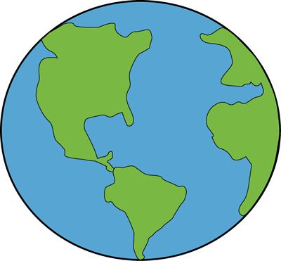 Globe earth clip art at vector image