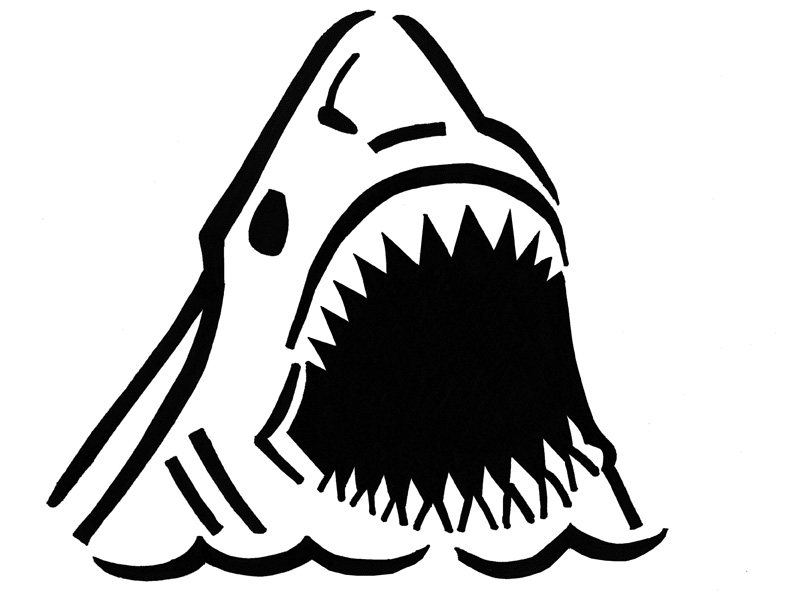 Shark Stencil - ClipArt Best