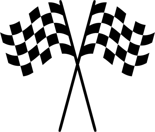 Checkered racing flags | Public domain vectors