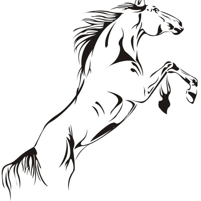 Aliexpress.com : Buy 1PCS 52*90cm Running Horse 3D wall stickers ...