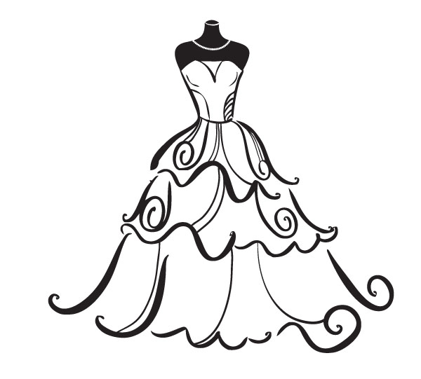 clipart wedding dress clipart - photo #2