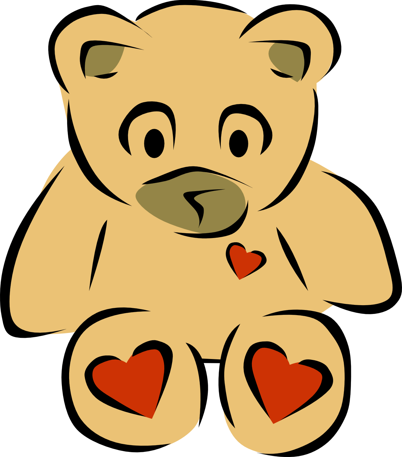 clip art bear heart 2 christmas xmas teddy bear ...