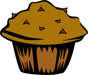 Double Chocolate Muffin clip art - vector clip art online, royalty ...