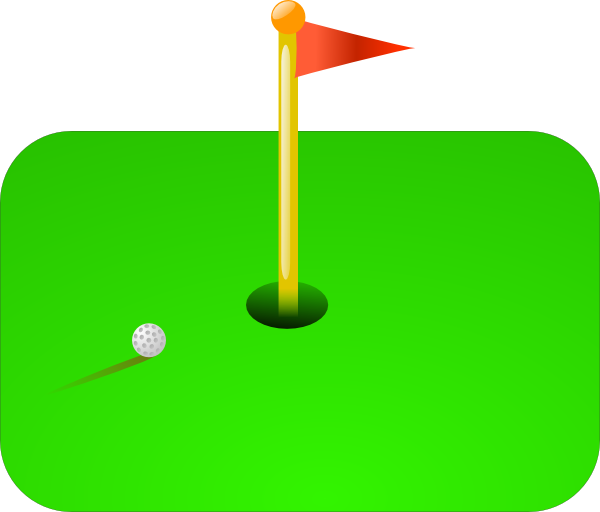 Golf Flag + Ball clip art Free Vector