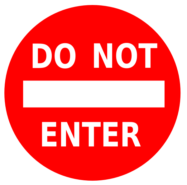 Do Not Enter Sign clip art - vector clip art online, royalty free ...