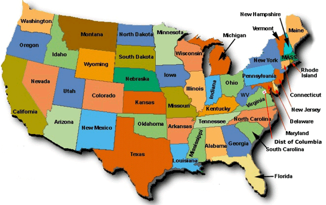 United States Map With Capitals And State Names - ClipArt Best