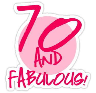 Fabulous 70th Birthday" Stickers by thepixelgarden | Redbubble