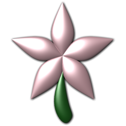 Five-Petal Pink Flower Icon, PNG ClipArt Image