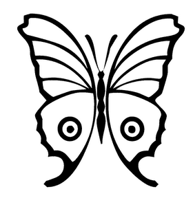 cartoon butterfly, print for kids