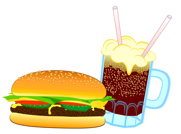 Burger and a Root Beer Soda - Free Art Images for Christians