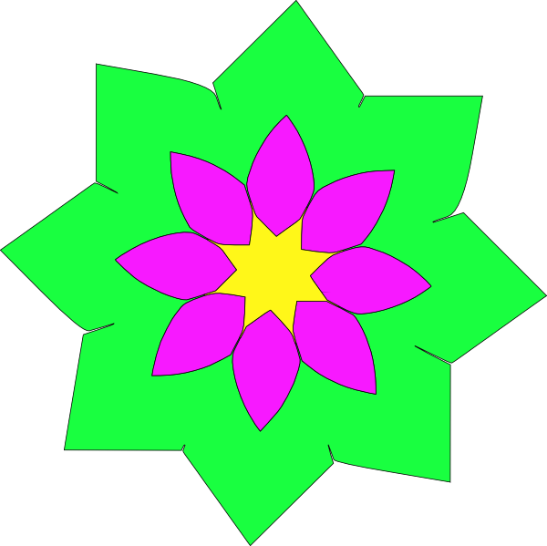 Geometric Flower Shape clip art Free Vector