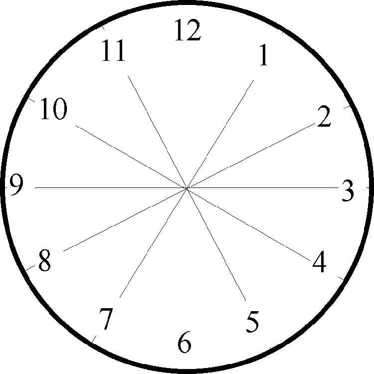 Printable clock face without hands.