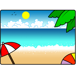 845 views Cartoon Beach Step by Step Drawing Lesson