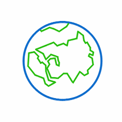 Drawing a cartoon earth