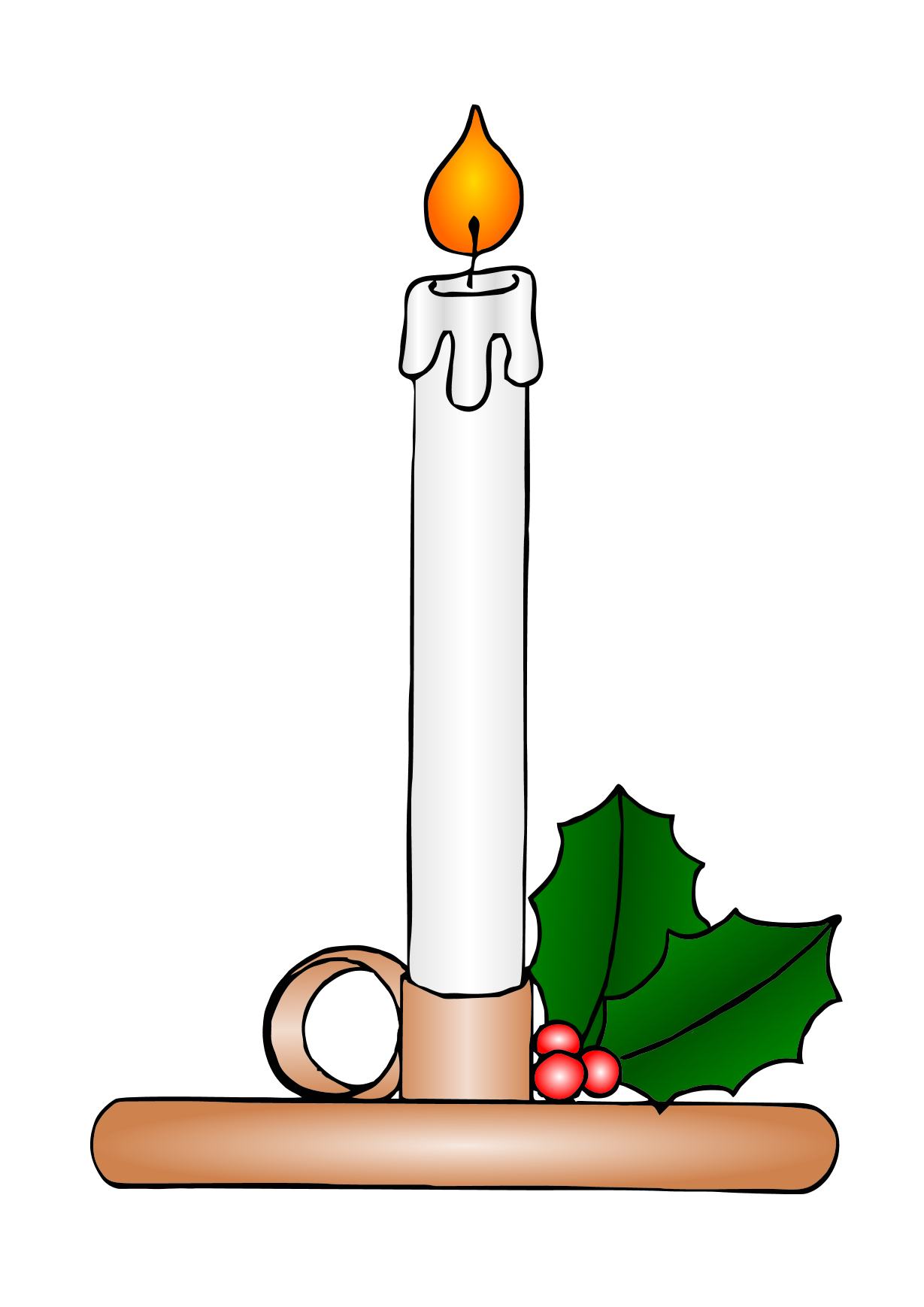 744 views christmas candle SVG
