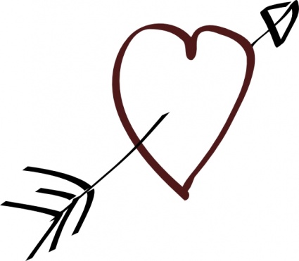 Download Valentine Heart Arrow clip art Vector Free