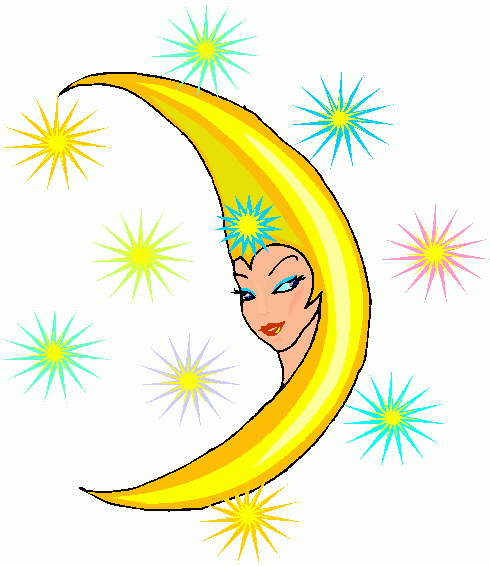 clipart of moon and stars - photo #30