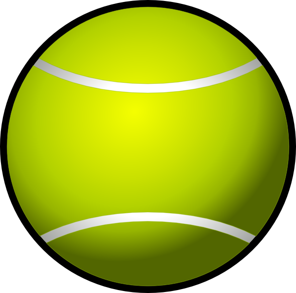 Simple Tennis Ball clip art - vector clip art online, royalty free ...