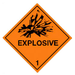 Explosive Symbol Label