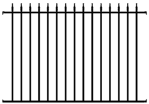 Ornamental Wrought Iron Fence Panels for Gardens & Pools