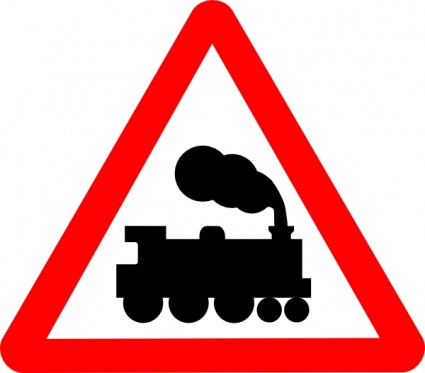 Train Road Signs clip art Free vector in Open office drawing svg ...