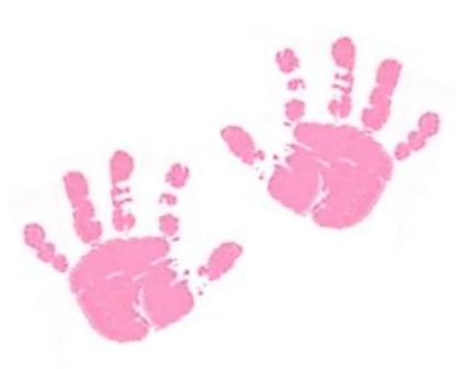 Baby Handprint Footprint Kit Pink Paint wipe / swab - BabyRice