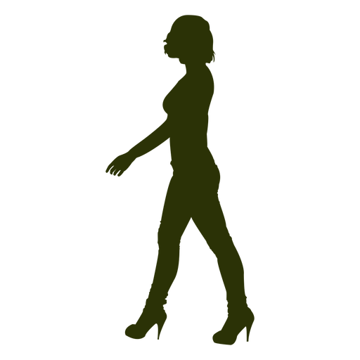 Walking people silhouettes set - Vector download