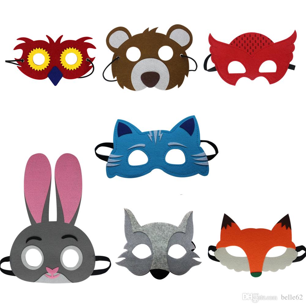 Special 7 Assorted Felt Animals Masks For Birthday Gifts Party ...