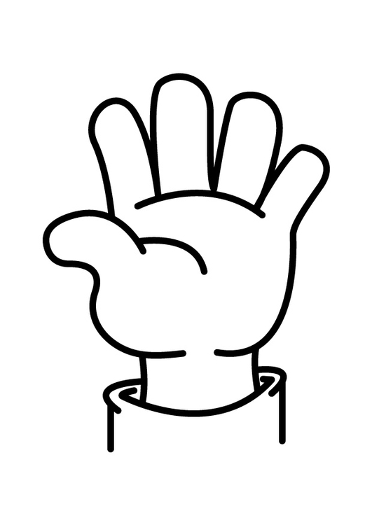 Coloring page hand - img 26937.