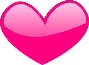 Pink Glossy Heart Clip Art - vector clip art online ...