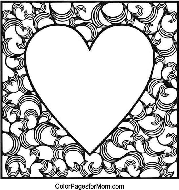 design coloring pages heart - photo #13