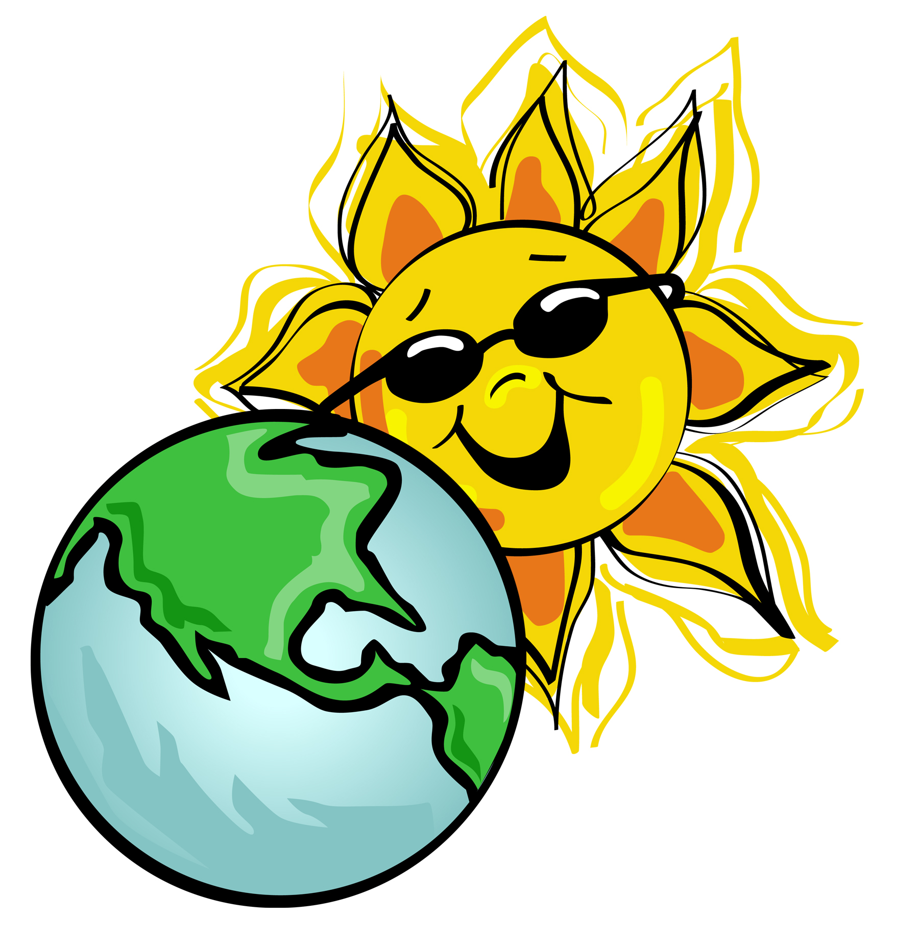 Cartoon Sun And The Earth - ClipArt Best