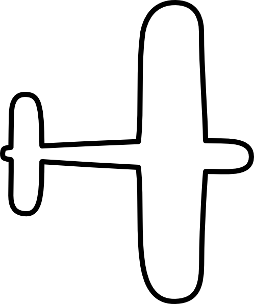 Airplane outline clipart