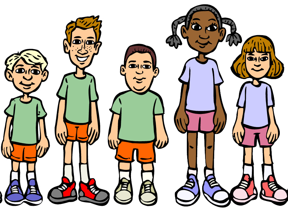 Group of students clipart
