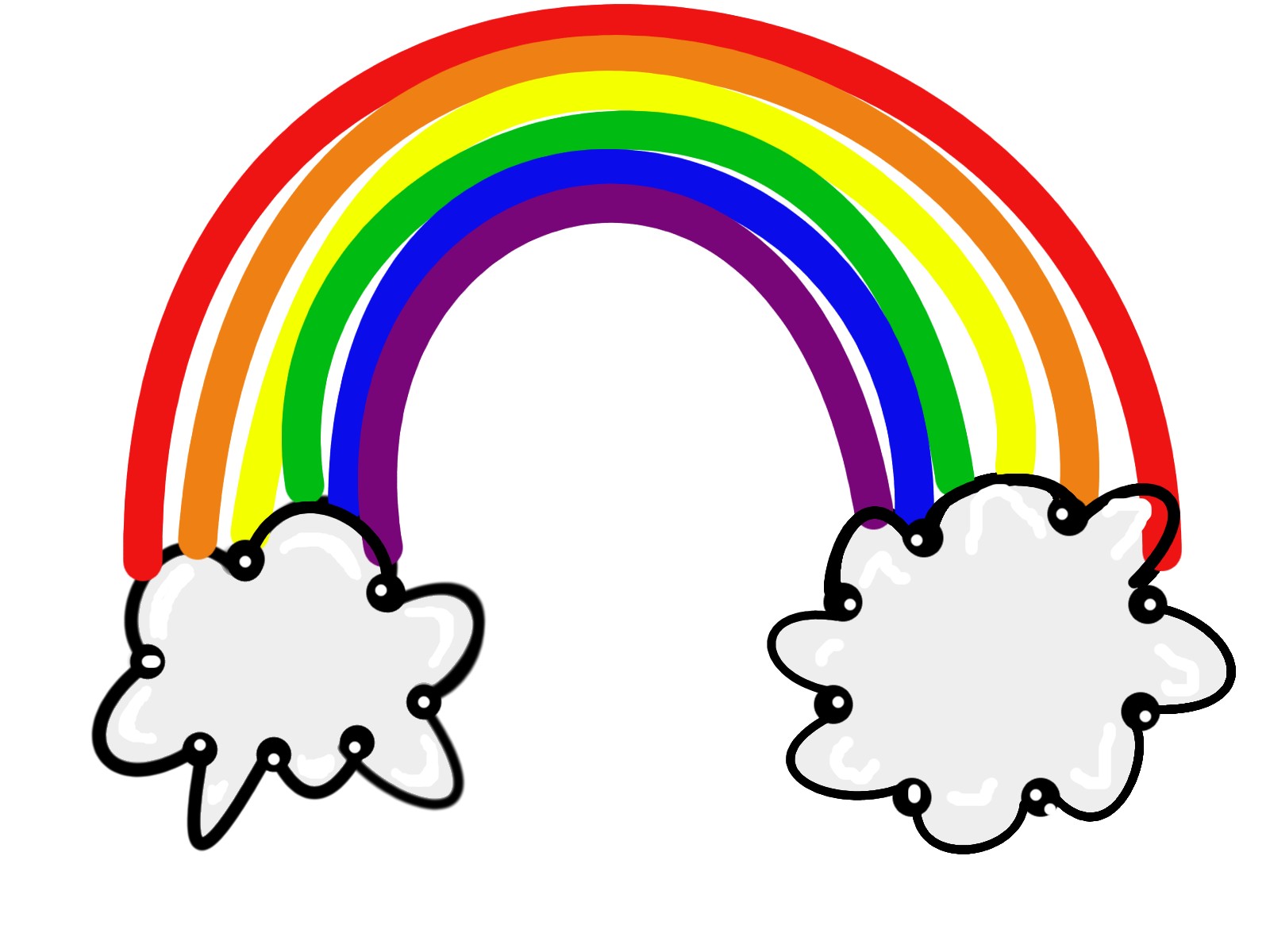 Black and white rainbow outline free clipart images 2 - Cliparting.com