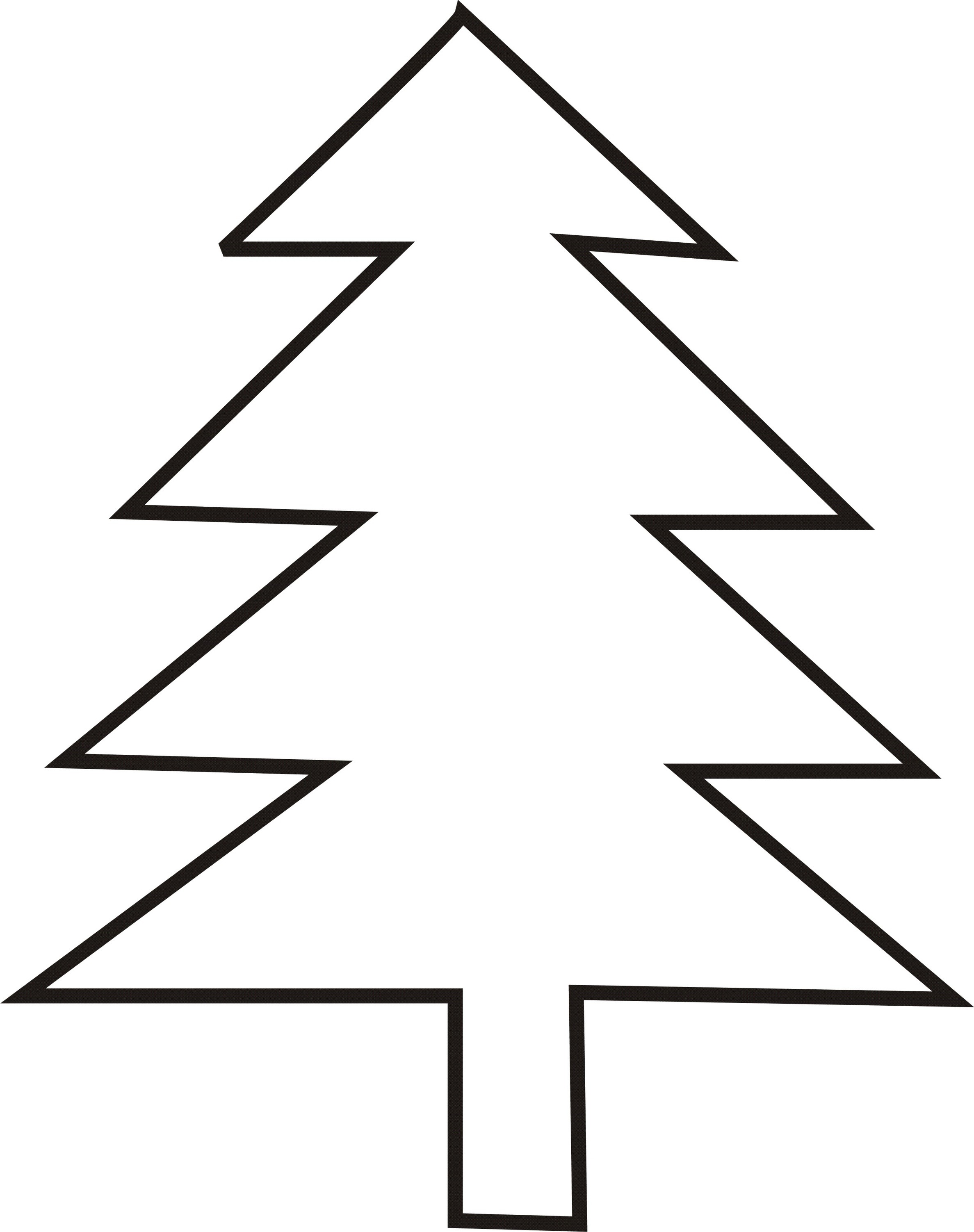 Christmas Tree Outlines Clipart - Free to use Clip Art Resource