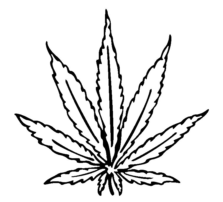 Marijuana Black And White Clipart