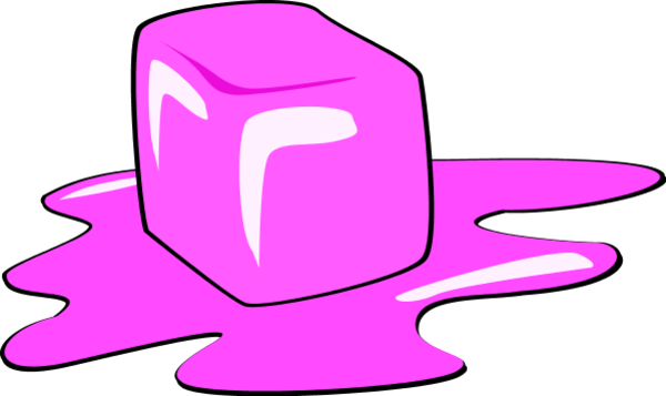 429 views melting ice cube - vector Clip Art