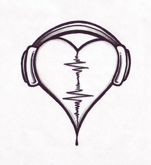 Music Heart Tattoo | Heart Tattoos ...