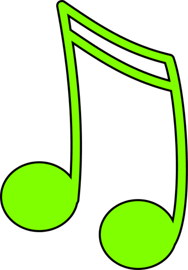 Color music notes clipart