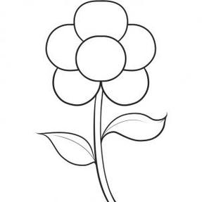 Easy Flower Drawing In Pencil Clipart - Free to use Clip Art Resource