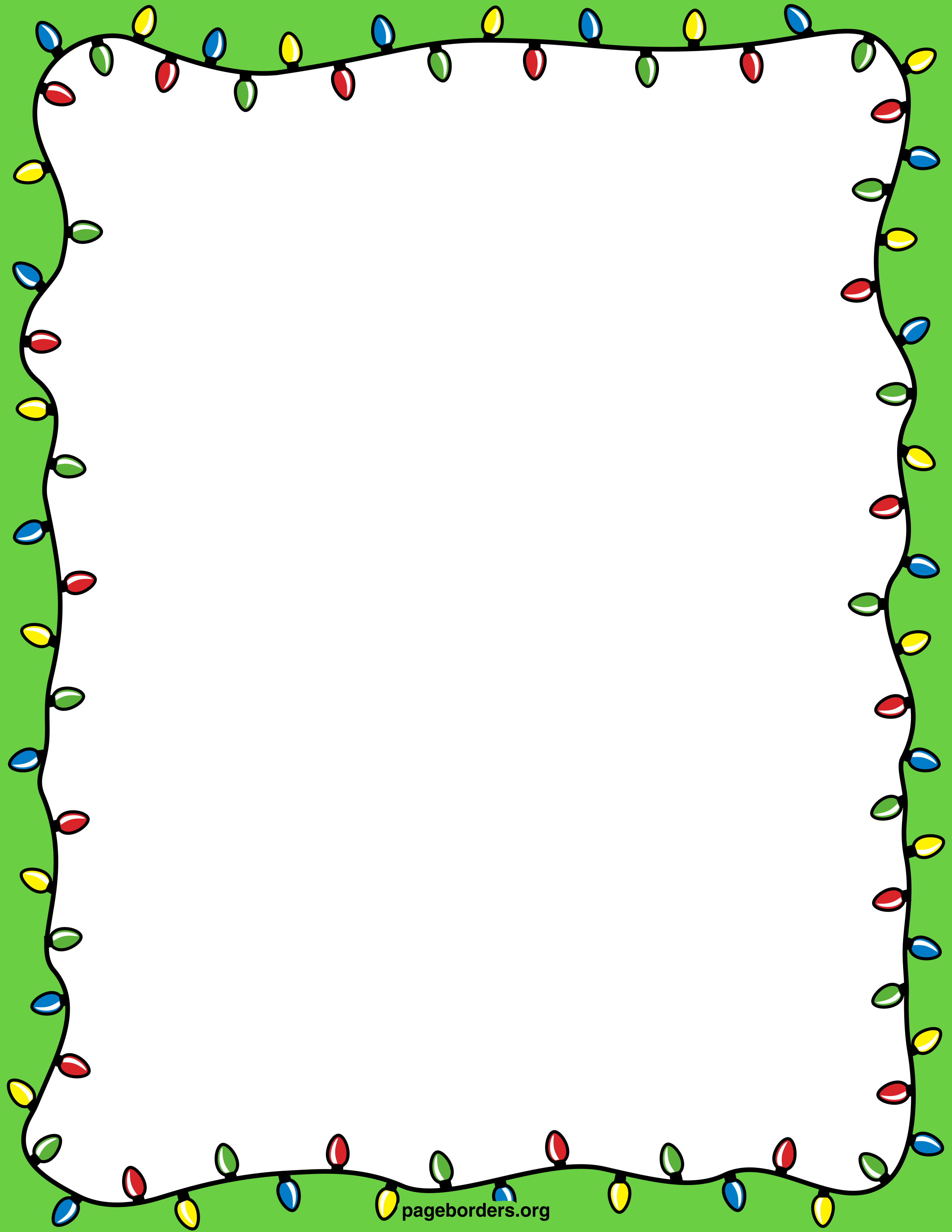 Free christmas border clipart for word