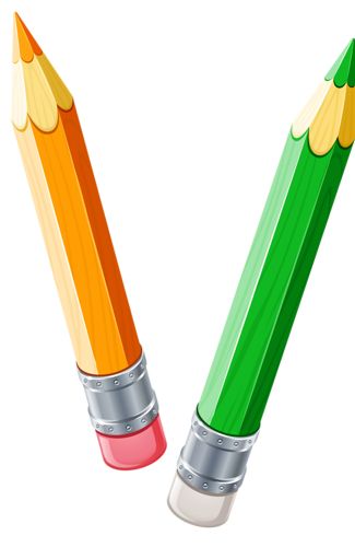 2 pencils clipart