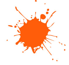 Orange paint splatter clipart