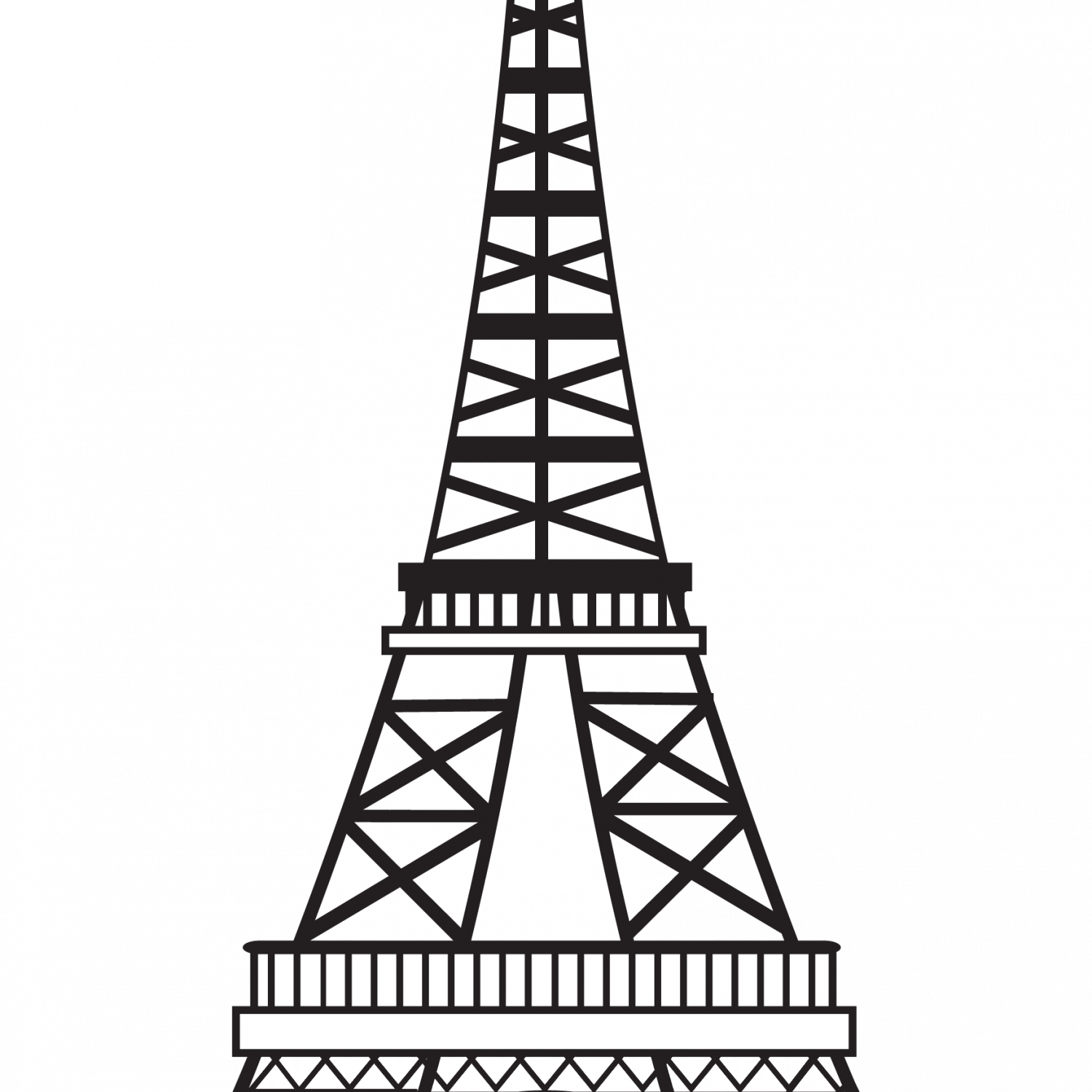 The Eiffel Tower in Pen, EiffelTower Cartoon - BenzClassRoom