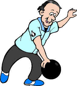 Bowling man clipart