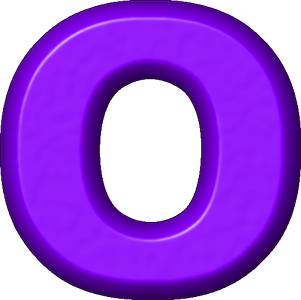 Presentation Alphabets: Purple Refrigerator Magnet O