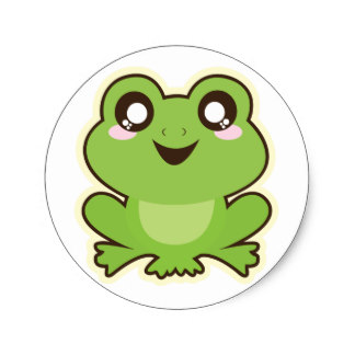 Cute Cartoon Frog Stickers | Zazzle