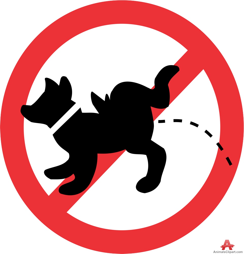 No Peeing Dog Sign Free Clipart Design Download