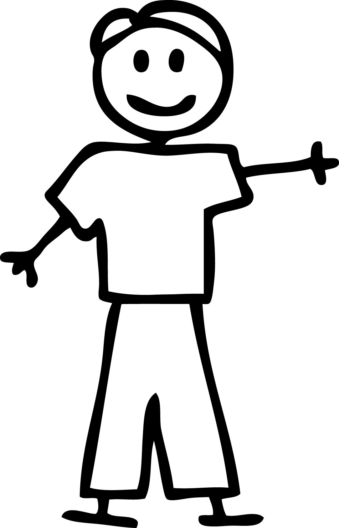 Stick figure man clipart